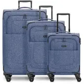 Redolz Essentials 12 THREE SET 4-pyöräinen Matkalaukkusetti 3-osainen Laajennettava Sininen