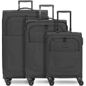 Redolz Essentials 12 THREE SET 4-pyöräinen Matkalaukkusetti 3-osainen Laajennettava Musta