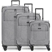 Redolz Essentials 12 THREE SET 4-pyöräinen Matkalaukkusetti 3-osainen Laajennettava Harmaa