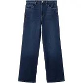 Mango Danila High-Waisted Wide Leg Jeans - Blue - 34