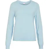 Vila Viril O-Neck L/S Knit Top - Noos - Blue - XXL