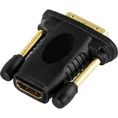 Deltaco – HDMI / DVI-D-sovitin, musta (100024)
