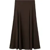 Mango A-Line Skirt With Godets - Brown - S