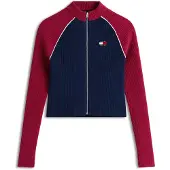 Tommy Hilfiger Tjw Colorblock Zip Thru Cardigan - Navy - L