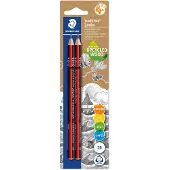 Staedtler 1285-0 BK2, 2B, Musta, Punainen, Kolmion muotoinen, 3 mm, 2 kpl, PEFC