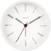 Karlsson Alarm Clock Belle Numbers Iron White - White - Ø11X5XCM