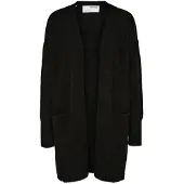Selected Slwlulu New Ls Knit Long Cardigan B Noos - Black - M