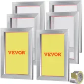 Vevor silkkipainosarja Silkkipainokehys 10x14in 110 Count Mesh 6 kpl