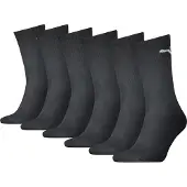 Puma Unisex Crew Sock 6P Ecom - Black - 35-38