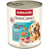 Animonda 6x800g GranCarno Original Adult lohi & pinaatti Animonda koiranruoka
