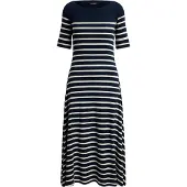 Ralph Lauren Cotton Baby 1X1 Rib-Knit Dress - Navy - XS
