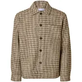 Selected Slhregari Wool Blend Nf Undyed Overshirt - Beige - L