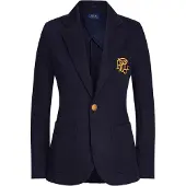 Ralph Lauren Double-Knit Jacquard Blazer - Blue - 40