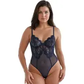 Nortie Moments Ines Night Blue Tummansininen Pitsibody - Blue - L