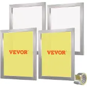 Vevor silkkipainosarja Silkkipainokehys 20x24in 355 Count Mesh 4kpl
