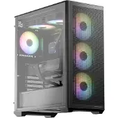 LC-Power LC-811B-ON, Midi Tower, PC, Musta, ATX, EATX, mikro ATX, Mini-ITX, Metalli, Muovi, Karkaistu lasi, Pelaaminen