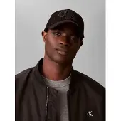 Calvin Klein Felt Monogram Patch Cap - Black - ONE SIZE