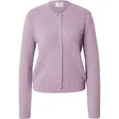 Monki Brushed Knit Buttoned Cardigan - Purple - M