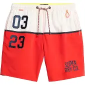 Superdry for man. M3010249A 43.2 cm swimming costume with red nautical logo (XXL), Beachwear, Recycled Polister, Sustainable