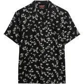 Superdry for man. M4010793A Short sleeve beach shirt black (XXL), Casual, Cotton