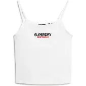 Superdry for woman. W6011836A T-shirt with Sportswear logo in white (S), Casual, Cotton, Sleeveless / Straps