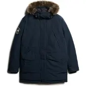 Superdry Everest Faux Fur Parka Jacket - Navy - S