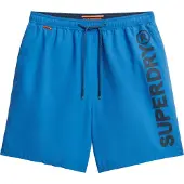 Superdry for man. M3010248A 43.2 cm swimming costume with blue sport graphic (S), Beachwear, Recycled Polister, Sustainable