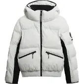 Superdry for woman. WS110179A Bomber Ski Jacket with Hood white (L), Casual, Polyester
