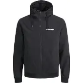 Jack & Jones Välikausitakki 'JJERush' musta / valkoinen