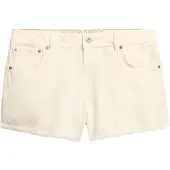 Superdry for woman. W7110448A Hot denim mid-rise white shorts (30), Casual, Cotton