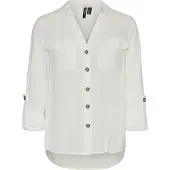 Vero Moda Vmbumpy L/S Shirt New Wvn Ga Noos - White - XL