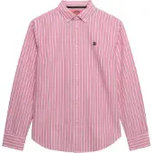 Superdry Slim Oxford Bd L,S Shirt - Pink - 12