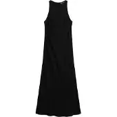 Superdry for woman. W8011628A Black satin midi dress (XS), Casual, Viscose, Sleeveless / Straps