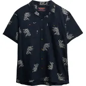 Superdry for man. M4010793A Short sleeve navy beach shirt (XL), Casual, Cotton