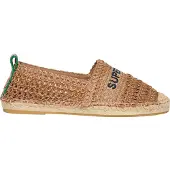 Superdry for woman. WF110303A Brown raffia embroidered espadrilles (37), Fabric, Flat, None, Casual