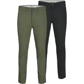 Jack & Jones Chinohousut 'Macro Dave' pastellinvihreä / musta