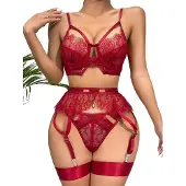 Dark Red Brand Kolmiosainen alusasusetti True Love, punainen