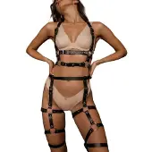 Dark Red Brand Seksikäs bondage-setti hihnoilla Sexy Bondage Suit, Universaali