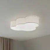 TK Lighting Kattovalaisin Cloud , himmennettävä, Kerma/meripihka, Lastenhuone, Tekstiili/kangas/silkki, Nuorisotyylinen