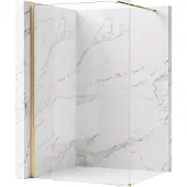 REA Walk-in suihkuseinä Flexi Transparent / Brush Gold 80