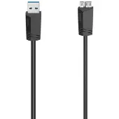Hama USB 3.0 USB-A – Micro USB B -kaapeli, 1,5 m, musta