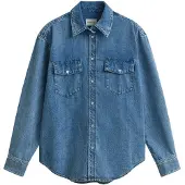Gant Rel Denim Pocket Ls Shirt - Blue - 44