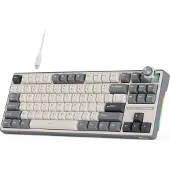 Royal Kludge R87 Pro Half Grey, Creamy Switch, US