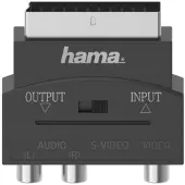 Hama HA-00205268 - S-VHS ja 3 x RCA - SCART-videosovitin, Musta