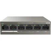 Tenda TEF1106P-4-63W, 10,100 Mbit/s, 10/100, IEEE 802.3, IEEE 802.3af, IEEE 802.3at, IEEE 802.3u, IEEE 802.3x, Cat5, Cat5e, Musta, Linkki, Teho
