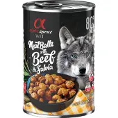 Alpha 6x400g Dog Meatballs nauta & salvia koiran märkäruoka