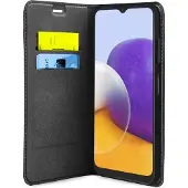 SBS Wallet Lite Case Samsung Galaxy A22 5G suojakuori, musta
