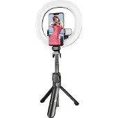 Puluz Selfie-keppi/kolmijalka LED-rengasvalolla
