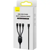 Baseus Flash 2 - 3 in 1 USB-C - Micro USB - Lightning 100W - 1.5m pikalatauskaapeli