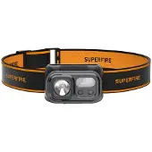 Superfire HL23 otsalamppu taskulamppu, 220 lm, USB-C, powerbank
